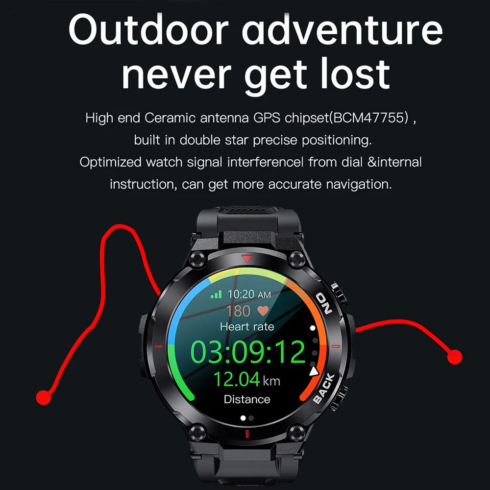 MELANDA K37 MILITARY GPS SMART WATCH