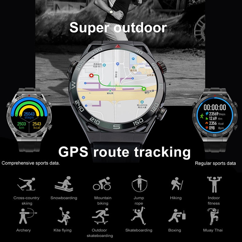 DT ULTIMATE SMART WATCH - NFC ECG+PPG - GPS MOTION TRACKER COMPASS