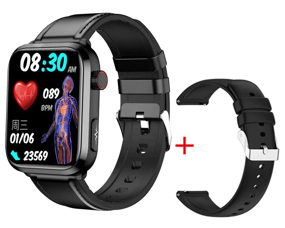 Biohealth Plus® - Lipids Uric Acid Blood Glucose Monitoring Smart Watch - ECG+PPG Fitness Tracker