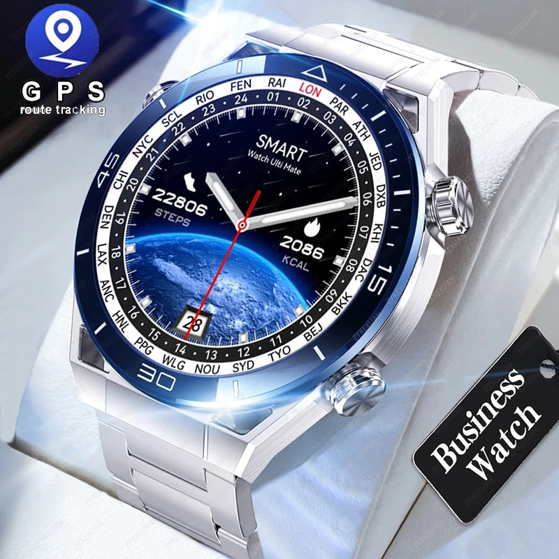 DT ULTIMATE SMART WATCH - NFC ECG+PPG - GPS MOTION TRACKER COMPASS