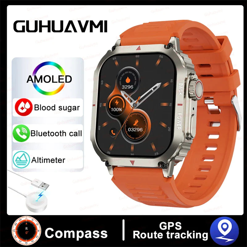 Blood Glucose Smart Watch- Health & Gps Tracker NFC Smart Watch For Iphone Android