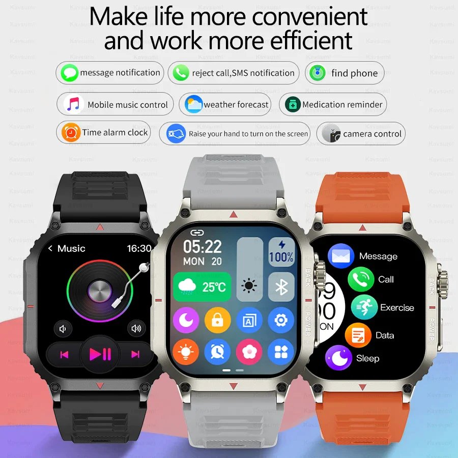 Blood Glucose Smart Watch- Health & Gps Tracker NFC Smart Watch For Iphone Android